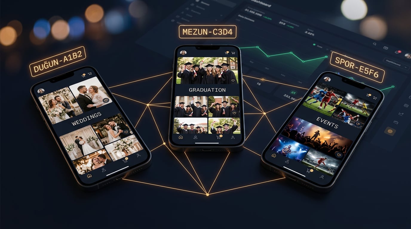 Aynı anda yürüyen birden fazla satış oturumu — düğün, mezuniyet, spor