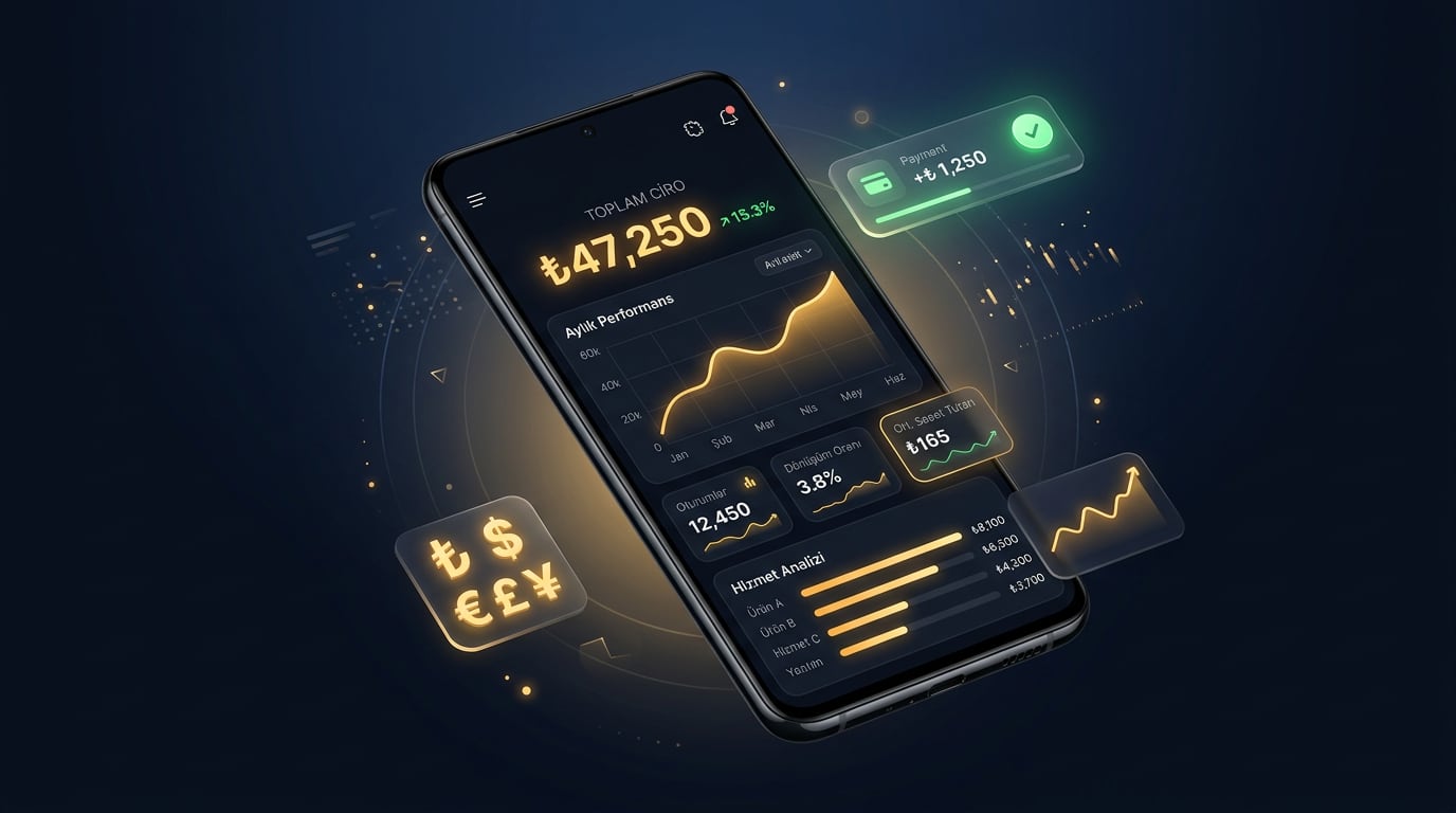 Gerçek zamanlı satış istatistikleri ve dashboard